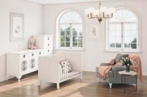 Łóżeczko tapczanik Mavi biały 60x120