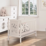 Łóżeczko dziecięce Dwa Misie 60x120 cm. Drewniane łóżeczko szczebelkowe