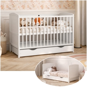 Łóżeczko LEO 60x120 cm z opcją tapczanika