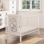 Bocian Łóżeczko dziecięce i dla niemowląt 60x120cm. Timmi z Sercami