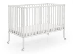 Detal łóżeczka dziecięcego szczebelkowego z drewna bukowego