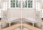Łóżeczko dziecięce 2w1 z naturalnego drewna bukowego | Bello4Baby