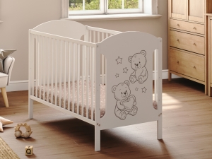 Łóżeczko dziecięce 60x120 Hugo Nest z materacem piankowym w zestawie
