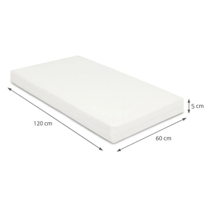 Materac piankowy 60x120 cm ze zdejmowanym pokrowcem z mikrofibry