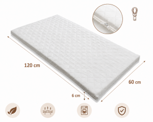 Materac Lux 60x120 cm do łóżeczka dziecięcego Classic Nest
