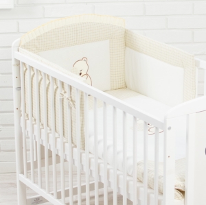 3 częściowy komplet pościeli z beżowymi sercami