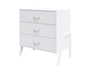 Pojemne szuflady komody Luna – idealne na ubranka, pieluszki i dziecięce akcesoria.