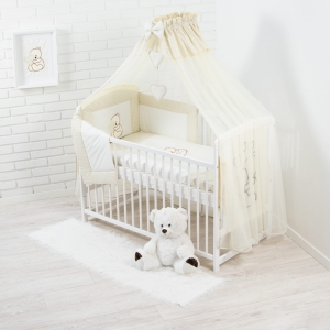 Zestaw 10 elementów pościeli rozłożony – widok wszystkich części.