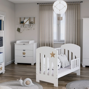 ZiZi - lóżeczko Tapczanik dziecięcy i komoda z przewijakiem