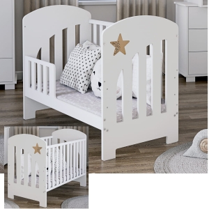 Łóżeczko dziecięce z opcją tapczanika 2w1